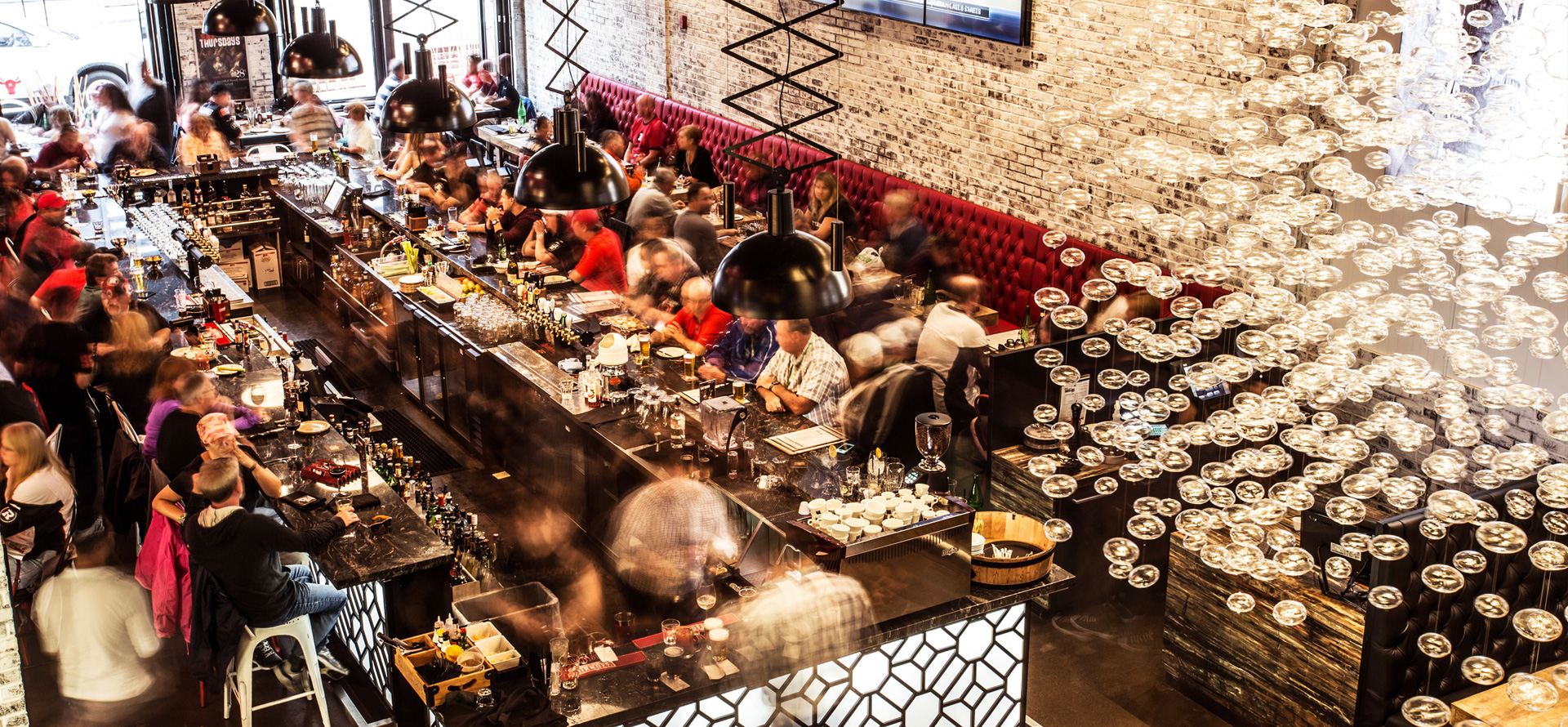 blown glass chandelier