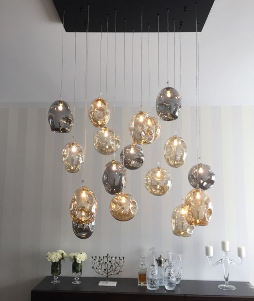 modern glass chandelier